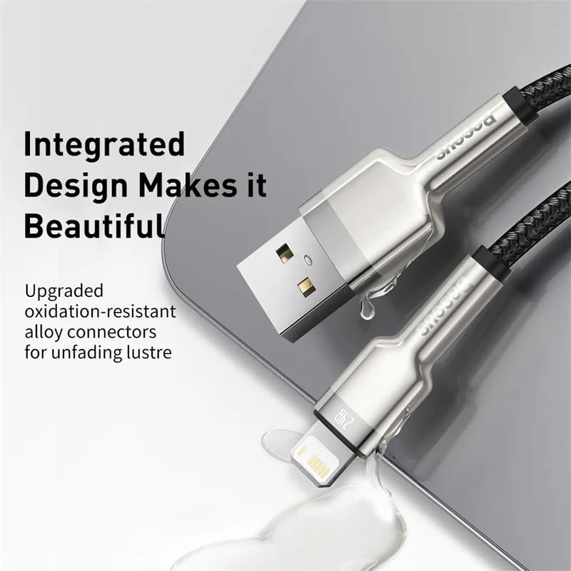 2,4A USB-A til Lightning lynopladekabel