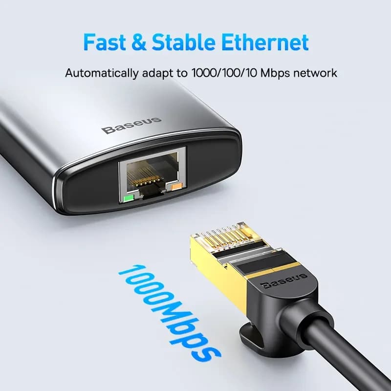 4K 60Hz USB-C hub med HDMI, Ethernet og 100W PD